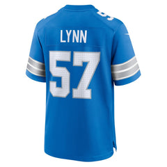 Men's Detroit Lions Nate Lynn Blue Game Jersey