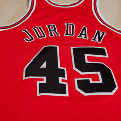 NBA Chicago Bulls Michael Jordan 1994-95 Road 45 Authentic Jersey sale - Red sale - Mens