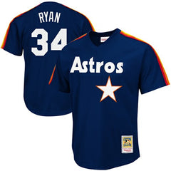MLB Nolan Ryan Houston Astros Mitchell & Ness Authentic Batting Practice Jersey - Navy