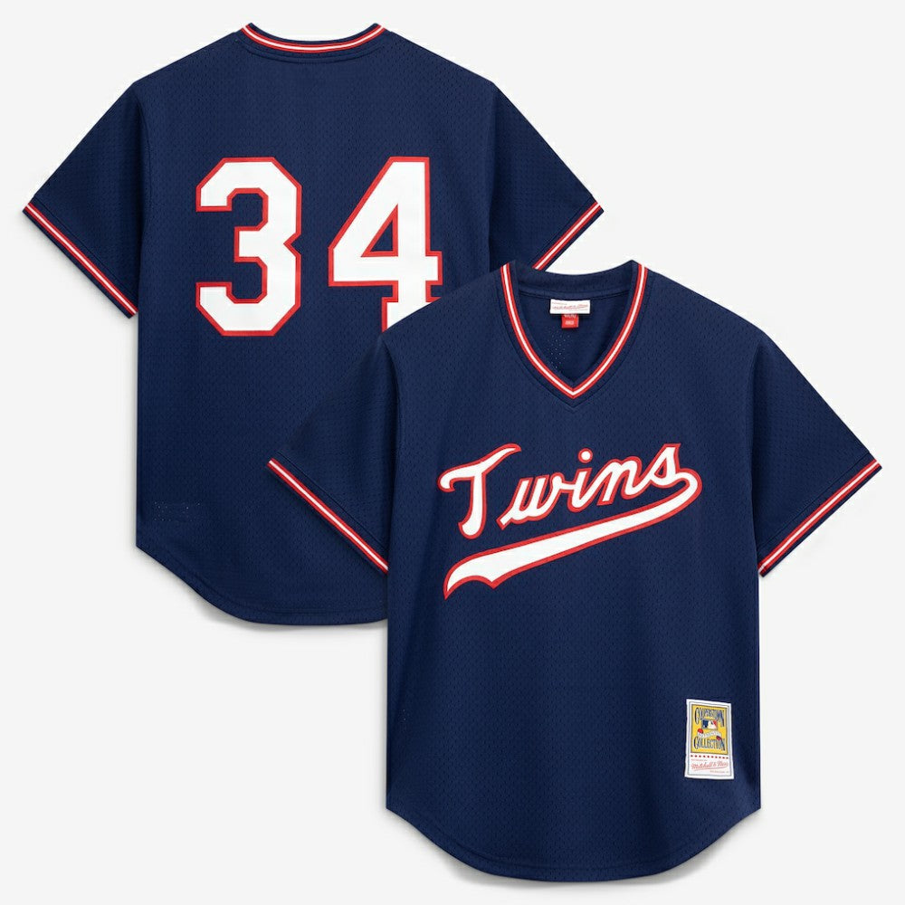 Kirby Puckett Minnesota Twins Mitchell & Ness Authentic Batting Practice Jersey - Navy Jerseys