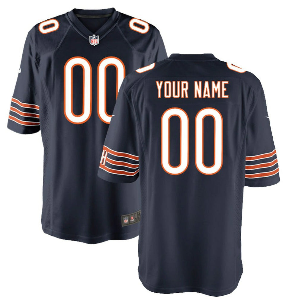 Chicago Bears Youth Custom Game Jersey Navy