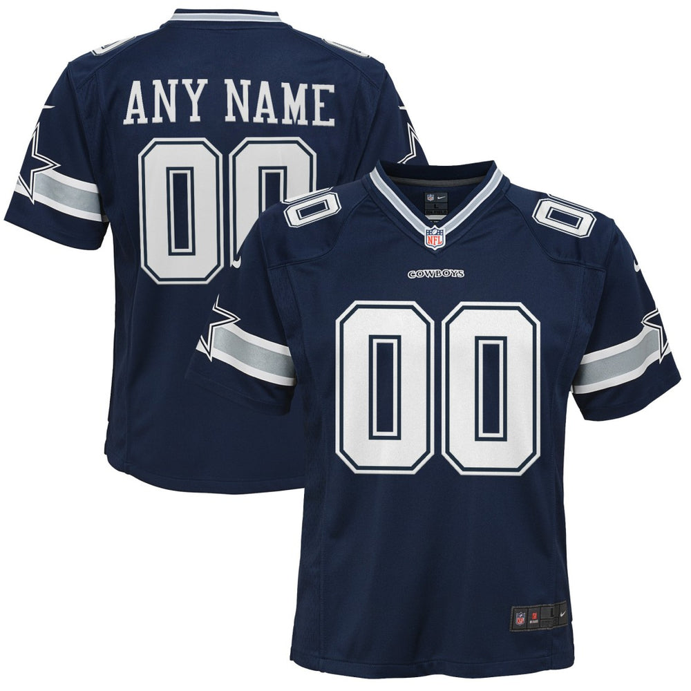 NFL Dallas Cowboys Youth Custom Game Jersey - Navy