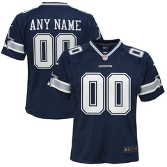 NFL Dallas Cowboys Youth Custom Game Jersey - Navy