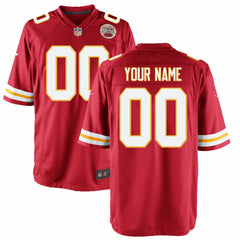 NFL Kansas City Chiefs Youth Custom Game Jersey - Red