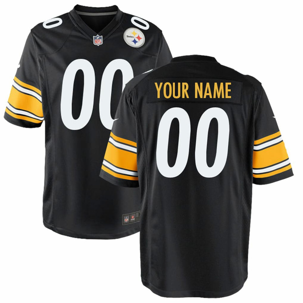 NFL Pittsburgh Steelers Youth Custom Game Jersey - Black