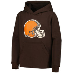 Cleveland Browns Youth Team Logo Pullover Hoodie Brown