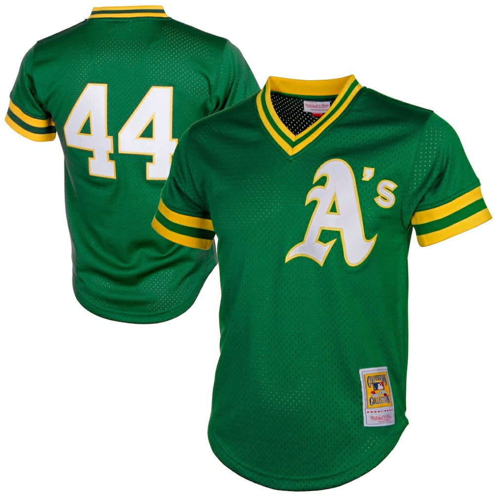 MLB Reggie Jackson Athletics Mitchell & Ness Authentic Batting Practice Jersey - Green