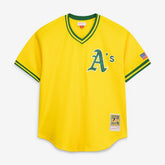 MLB Rickey Henderson Athletics Mitchell & Ness Authentic Batting Practice Jersey - Yellow