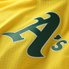 MLB Rickey Henderson Athletics Mitchell & Ness Authentic Batting Practice Jersey - Yellow