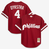 MLB Lenny Dykstra Philadelphia Phillies Mitchell & Ness Authentic Batting Practice Jersey - Scarlet