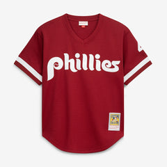 MLB Lenny Dykstra Philadelphia Phillies Mitchell & Ness Authentic Batting Practice Jersey - Scarlet