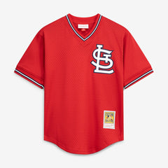 MLB Ozzie Smith St. Louis Cardinals Mitchell & Ness Authentic Batting Practice Jersey - Scarlet