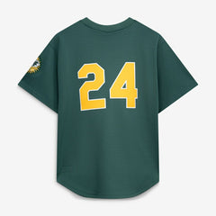 MLB Rickey Henderson Athletics Mitchell & Ness Authentic Batting Practice Jersey - Green