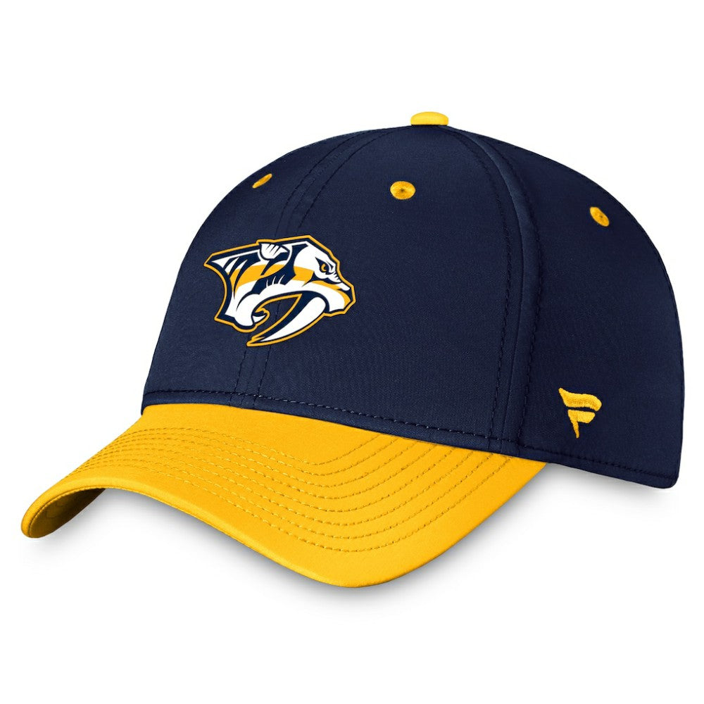 NHL Nashville Predators Fanatics Authentic Pro Rink Two-Tone Flex Hat – Navy/Gold