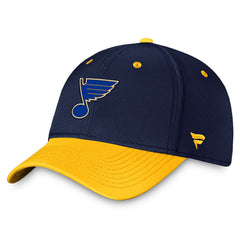 NHL St. Louis Blues Fanatics Authentic Pro Rink Two-Tone Flex Hat – Navy/Gold
