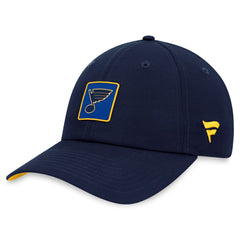 NHL St. Louis Blues Fanatics Authentic Pro Rink Adjustable Hat - Navy