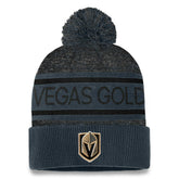 NHL Vegas Golden Knights Fanatics Authentic Pro Cuffed Knit Hat with Pom - Gray