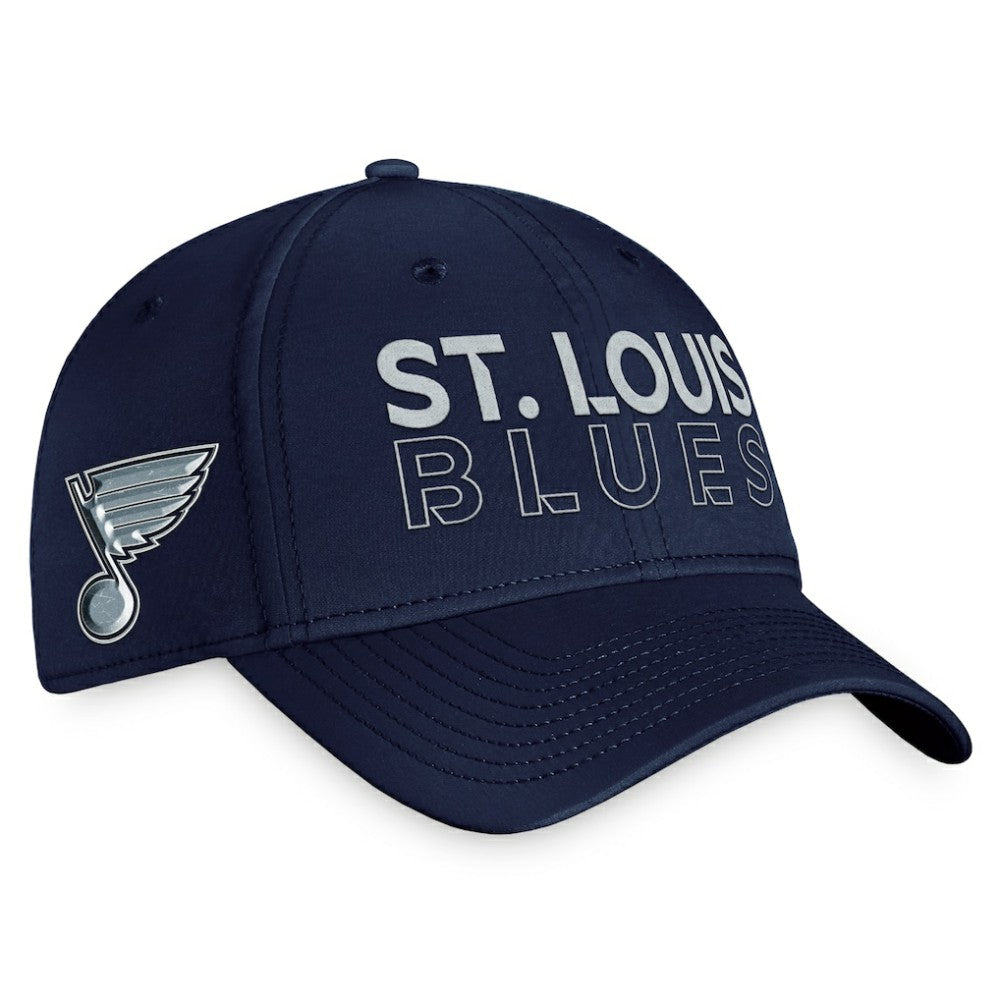 NHL St. Louis Blues Fanatics Authentic Pro Road Flex Hat – Navy