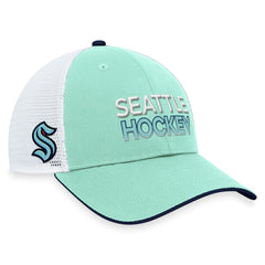 NHL Seattle Kraken Fanatics Authentic Pro Rink Trucker Adjustable Hat - Light Blue