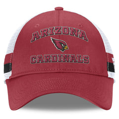 Arizona Cardinals Fundamentals Side Stripe Trucker Adjustable Hat Cardinal/White