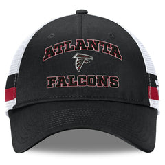 Atlanta Falcons Fundamentals Side Stripe Trucker Adjustable Hat Black/White