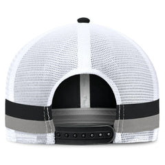 Las Vegas Raiders Fundamentals Side Stripe Trucker Adjustable Hat Black/White