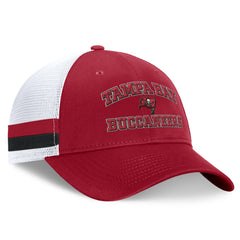 Tampa Bay Buccaneers Fundamentals Side Stripe Trucker Adjustable Hat Red/White