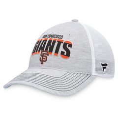 San Francisco Giants Fanatics Logo Trucker Adjustable Hat - Heather Gray/White Hats