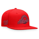 Washington Nationals Fanatics Circle Script Snapback Hat - Red Hats