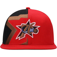 Philadelphia 76ers Hardwood Classics Retroline Snapback Hat Red