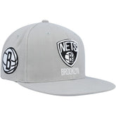 Brooklyn Nets Side Core 2.0 Snapback Hat Gray