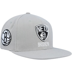 Brooklyn Nets Side Core 2.0 Snapback Hat Gray