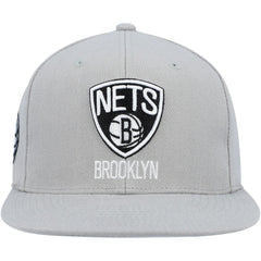 Brooklyn Nets Side Core 2.0 Snapback Hat Gray
