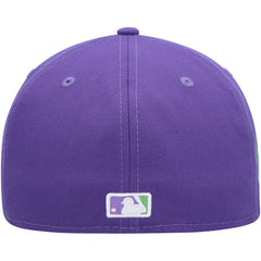 Athletics New Era Lime Side Patch 59FIFTY Fitted Hat - Purple Hats