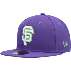 San Francisco Giants New Era Lime Side Patch 59FIFTY Fitted Hat - Purple Hats