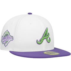 Atlanta Braves New Era Side Patch 59FIFTY Fitted Hat - White Hats
