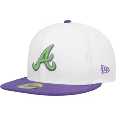 Atlanta Braves New Era Side Patch 59FIFTY Fitted Hat - White Hats