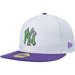New York Yankees New Era Side Patch 59FIFTY Fitted Hat - White Hats