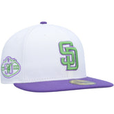 San Diego Padres New Era 50th Anniversary Side Patch 59FIFTY Fitted Hat - White Hats