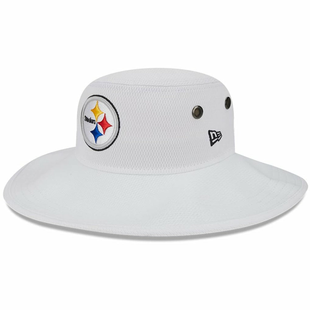 Pittsburgh Steelers New Era 2023 NFL Training Camp Panama Bucket Hat White
