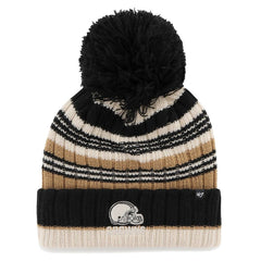 Cleveland Browns '47 Women's Barista Cuffed Knit Hat with Pom Natural