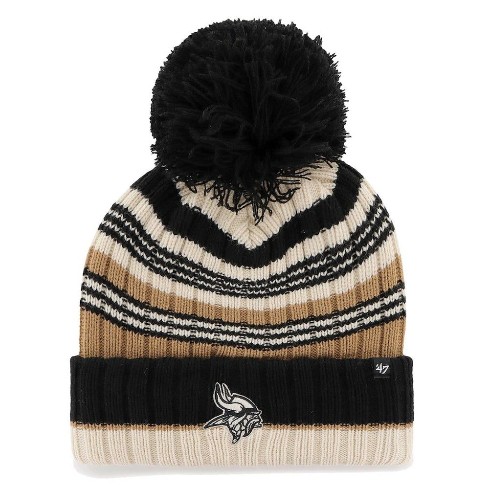 Minnesota Vikings '47 Women's Barista Cuffed Knit Hat with Pom Natural