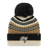 Tampa Bay Buccaneers '47 Women's Barista Cuffed Knit Hat with Pom Natural