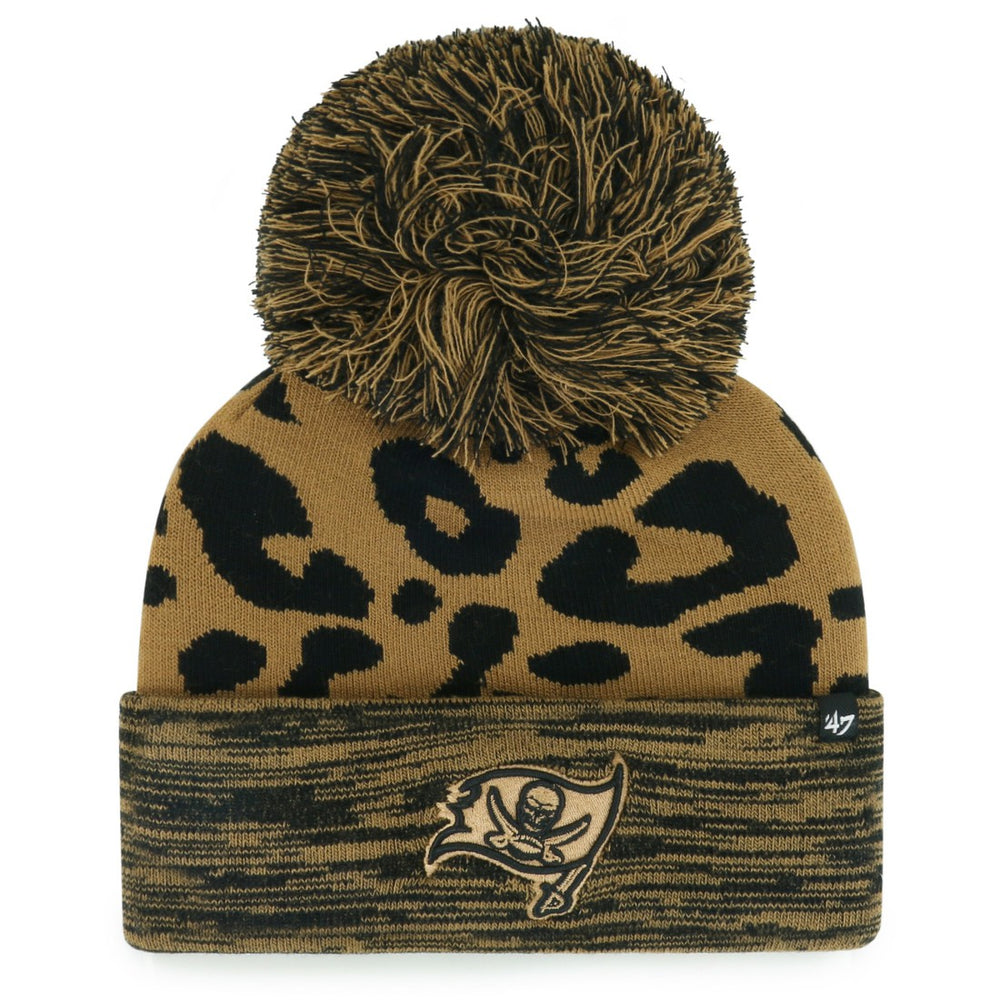 Tampa Bay Buccaneers '47 Women's Rosette Cuffed Knit Hat with Pom Brown