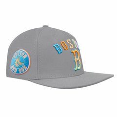 Boston Red Sox Pro Standard Washed Neon Snapback Hat - Gray Hats