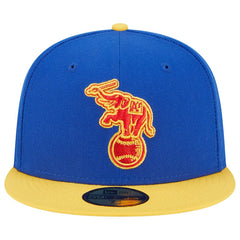 Athletics New Era Empire 59FIFTY Fitted Hat - Royal/Yellow Hats