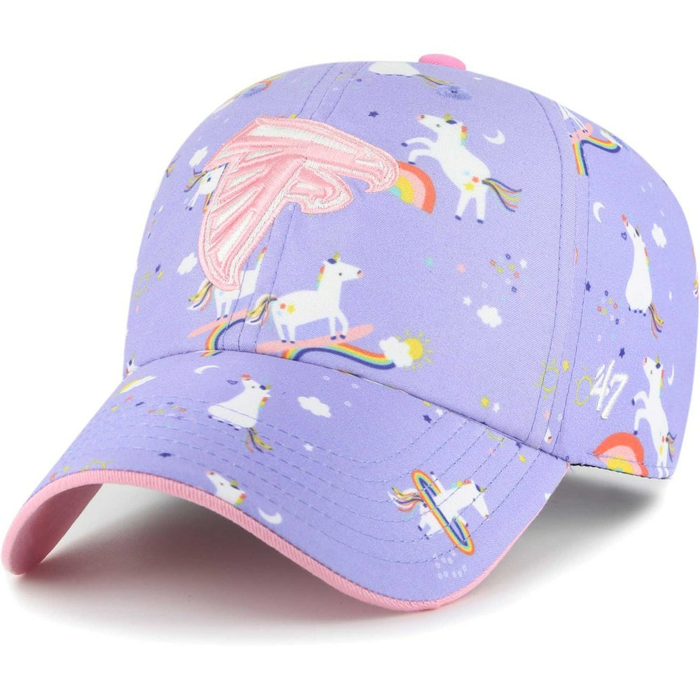 Atlanta Falcons '47 Girls Preschool Unicorn Clean Up Adjustable Hat Lavender