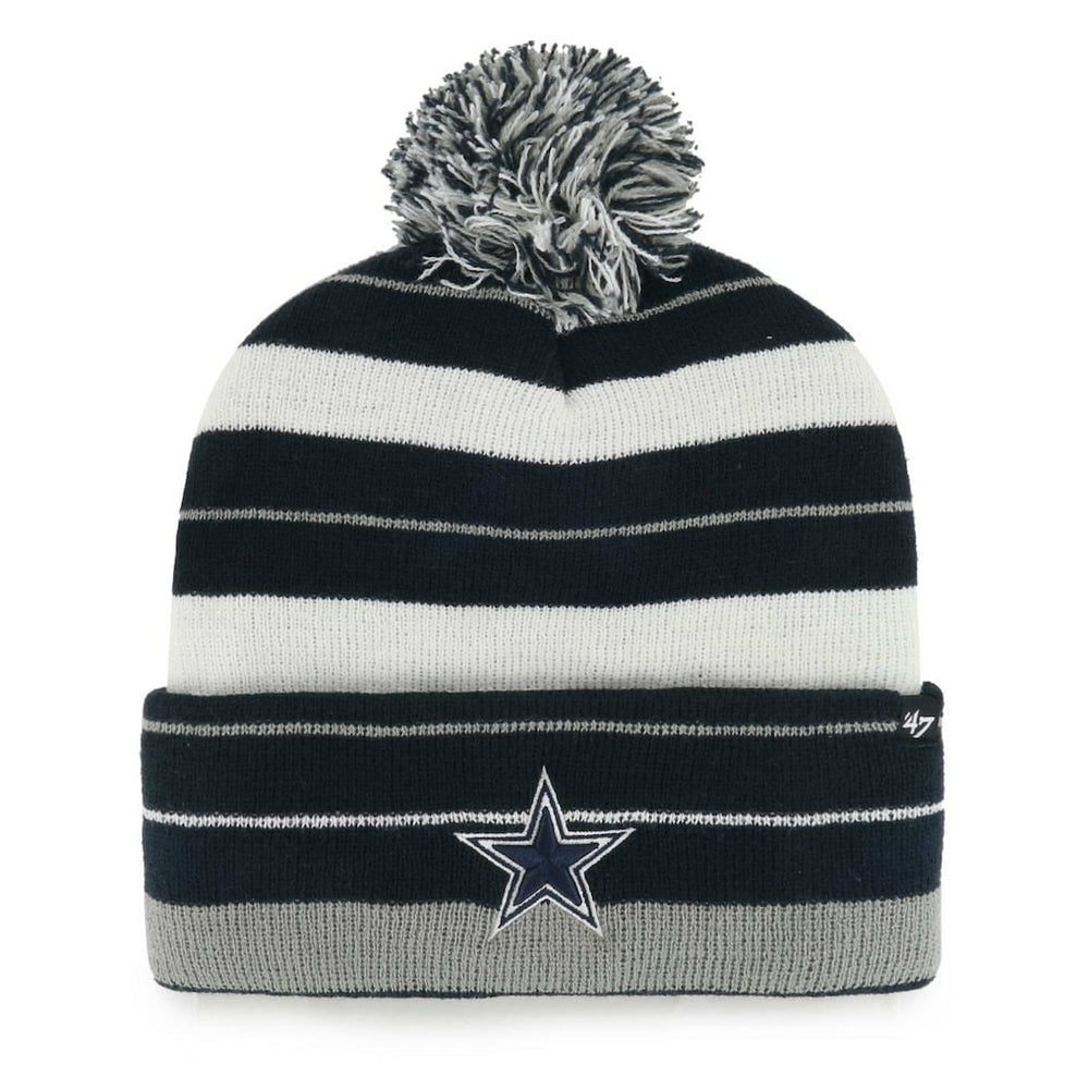 Dallas Cowboys '47 Powerline Cuffed Knit Hat with Pom Navy
