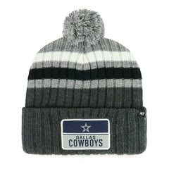 Dallas Cowboys '47 Stack Cuffed Knit Hat with Pom Gray