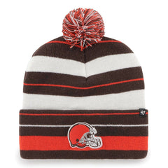 Cleveland Browns '47 Powerline Cuffed Knit Hat with Pom Brown